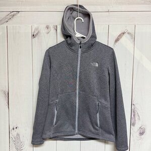 The North Face Agave Full Zip Fleece Hoodie Women’s Medium Heather Gray EUC